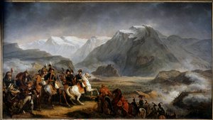 General Napoleão Bonaparte (1769-1821) na Batalha de Rivoli Pintura de Antoine Carle Vernet (1758-1836) Século XIX Boissy Saint Leger, Chateau de Grosbois - General Napoleão Bonaparte (1769-1821) durante a Batalha de Rivoli. Pintura de Antoine Charl