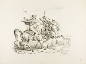 Hussard matando um cossaco com um sabre de Carle Vernet