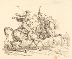 Hussard golpeando um cosaco de Carle Vernet