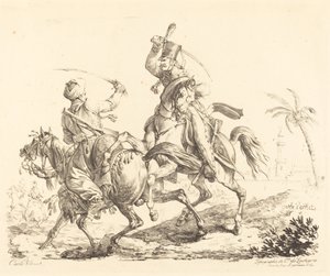 Hussard atacando um mameluco de Carle Vernet