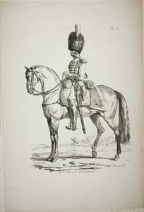 Guarda Real, Soldado Montado Norman e Cavalo, No. 2 de Carle Vernet