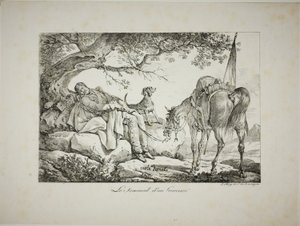 Guerreiro dormindo de Carle Vernet
