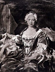 Isabella (Elizabeth) nee Farnese (1692-1766) (litografia) de Carle van (after) Loo