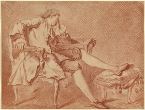 Cavalheiro descansando em uma cadeira de Carle van Loo