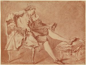 Cavalheiro reclinado numa cadeira de Carle van Loo