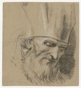 Estudo de cabeça de um bispo de Carle van Loo