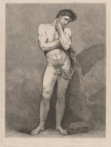 Homem de pé em pose pensativa de Carle van Loo
