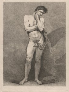 Homem de pé em pose pensativa de Carle van Loo