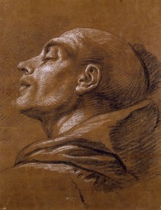 Estudo, por Carle van Loo (1705-1765), desenho sanguíneo de Carle van Loo