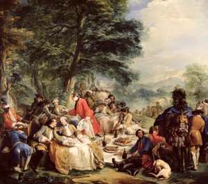 O almoço de caça, 1737
