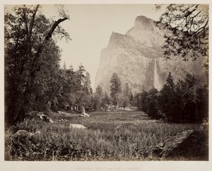 Véu de Noiva, Yosemite, c. 1865-1866. de Carleton E. Watkins