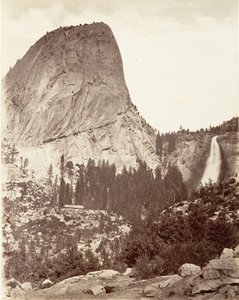Cap de Liberty and Nevada Fall, Yosemite, ca. 1872, impresso ca. 1876. de Carleton E. Watkins.