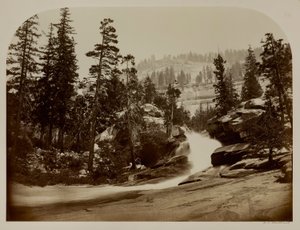 Cascata, Cascatas do Nevada, Yosemite, Califórnia de Carleton E. Watkins