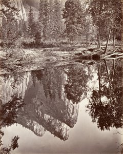 Vista do Espelho dos Três Irmãos, Yosemite, ca. 1872, impresso ca. 1876.