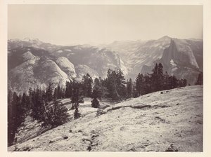 The Domes, das Sentinel Domes, Yosemite, c. 1865-1866. de Carleton E. Watkins