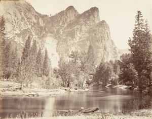 Os Três Irmãos, Yosemite, ca. 1872, impresso ca. 1876.