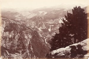 Vernal e Nevada Falls de Glacier Point de Carleton E. Watkins