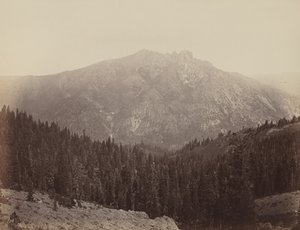 Downeville Butte,1860s (foto) de Carleton Emmons Watkins