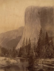 El Capitan, Yosemite, 1865-66. de Carleton Emmons Watkins