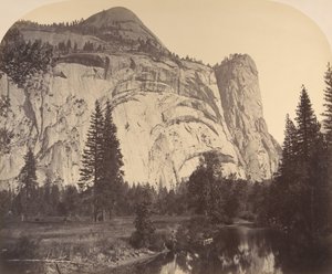 North Dome à esquerda - Royal Arches - Washington Column, 1861, Yosemite.