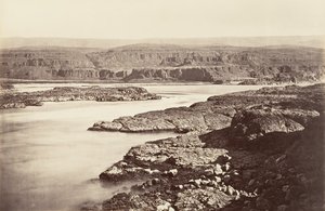Passagem de Dalles, Oregon, 1867, CA. 1876. de Carleton Emmons Watkins