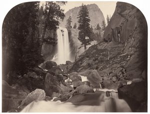 Piwyac, Outono Vernal, 300 pés, Yosemite, 1861. de Carleton Emmons Watkins