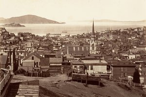 San Francisco, da Califórnia e Powell Street, 1864, impresso ca. 1876.