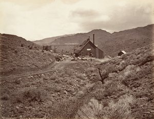 Sutro Tunnel Shaft No. 3, 1875, impresso ca. 1876. de Carleton Emmons Watkins