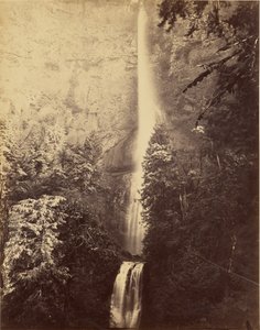 [Cascatas, Multnomah Falls] de Carleton Watkins