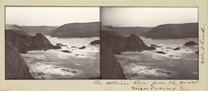 O rio Albion da costa, Mendocino de Carleton Watkins