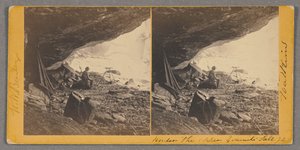 Sob a queda de Upper Yosemite de Carleton Watkins