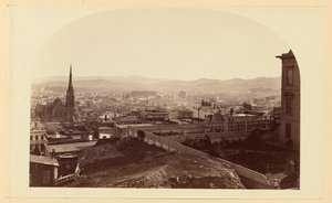 [Vista da residência do Sr. Crocker, Cal St. Hill, a sudeste] de Carleton Watkins
