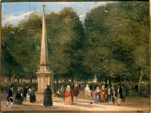 Festa de flores para festa de San Foca em Milão 20/04/1845 (óleo sobre tela de Carlo Jotti