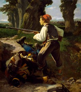 Pasquale Cova na Batalha de Varese, 26 de maio de 1859, por Carlo Ademollo (1825-1911)