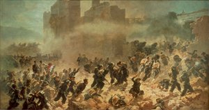 A Quebra da Porta Pia, Roma 20 de Setembro de 1870 (óleo sobre tela)