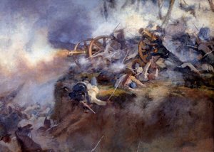 A batalha de San Martino em 24 de junho de 1859 (Pintura de Detalhe