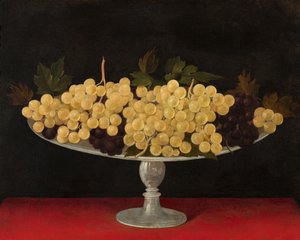 Prato metálico com uvas, verso (óleo sobre placa metálica) de Carlo Antonio Procaccini