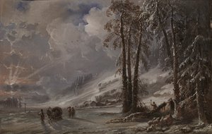 Floresta ao pé das Montanhas Urais, 1872. de Carlo Bossoli