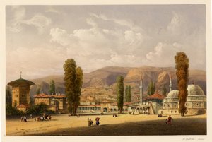 Palácio Bakhchisaray Khans, 1856 de Carlo Bossoli