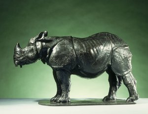 Rinoceronte de 3 anos; Rhinoceros de 3 Ans, c.1910 (bronze com pátina marrom preta)
