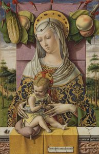Madonna and Child, c.1480 (têmpera e ouro na madeira) de Carlo Crivelli