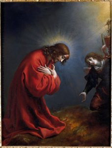 Cristo no Jardim das Oliveiras Pintura de Carlo Dolci (1616-1686) Genes do século XVII, Musei di Strada Nuova (ex Palazzo Rosso)