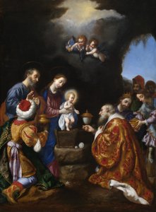 A Adoração dos Magos (óleo sobre tela) de Carlo Dolci