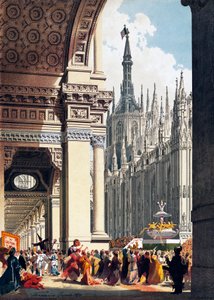 Carnaval na Piazza Duomo em Milão de Carlo Ferrario