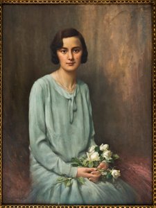 Retrato de Nina Galletto (óleo sobre tela) de Carlo Grossi