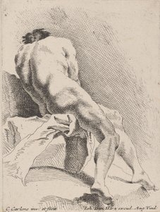 Estudo Acadêmico, visto de costas, 1725-75.