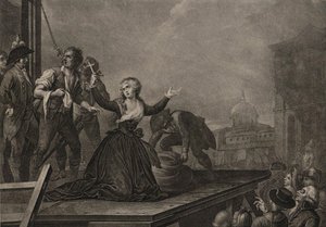 Madame Élisabeth de France, irmã do rei, perante a guilhotina em 10 de maio de 1794, c. 1795