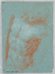 Desenho, Um Torso de Cristo Morto, 1650-1700