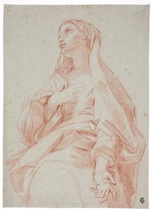 A Madonna fazendo um gesto de intercessão