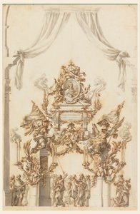 Projeto para um Catafalco para Carlos Emanuel III da Sardenha de Carlo Marchionni